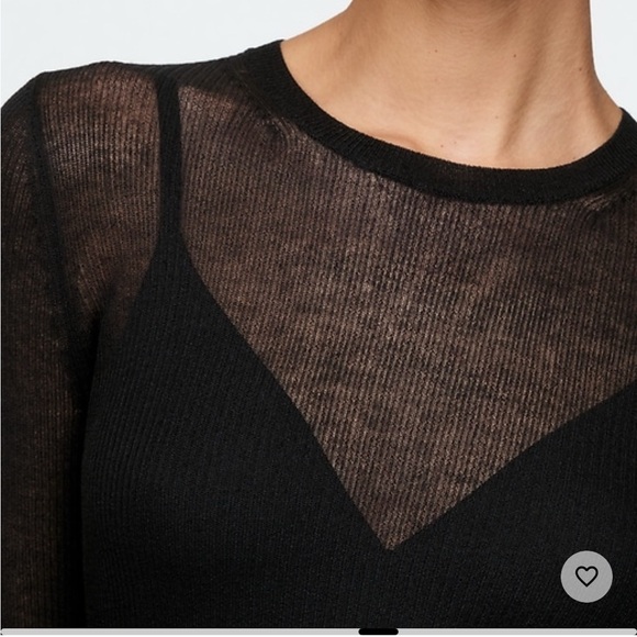 NWT Sheer Rib Sweater - Picture 3 of 5